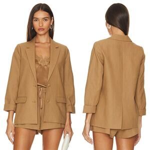 NWT Cami NYC Owen Linen Long Sleeves Blazer Women's Butterscotch Size: Medium